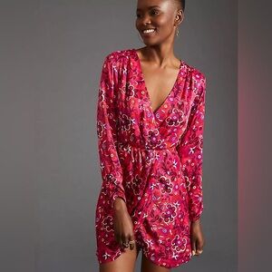 Anthropologie Maeve Mini Wrap Dress